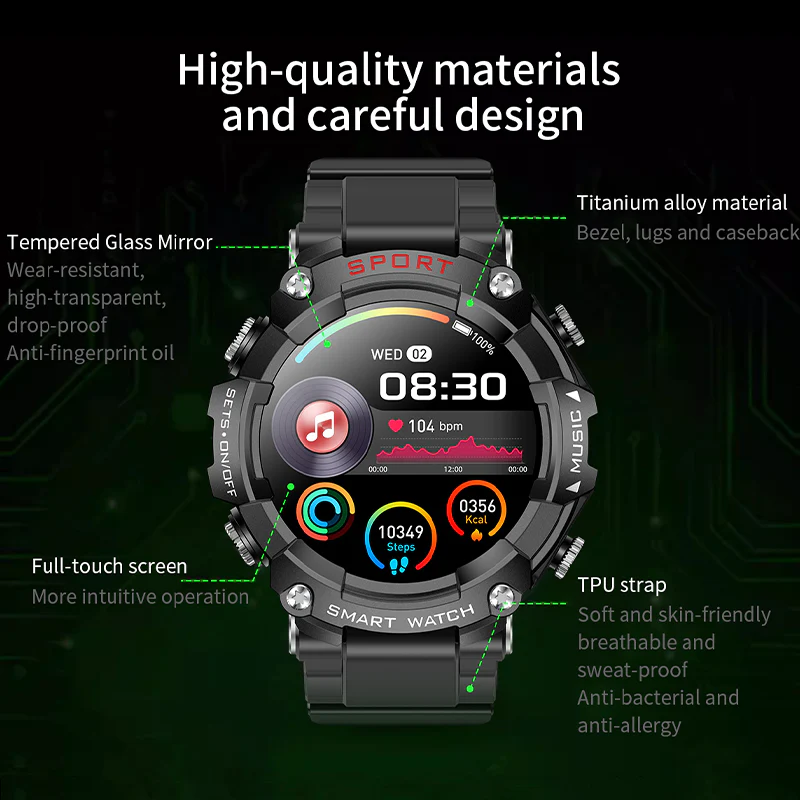 TrailBlazer™ Sport Pro Smartwatch w/ Earbuds