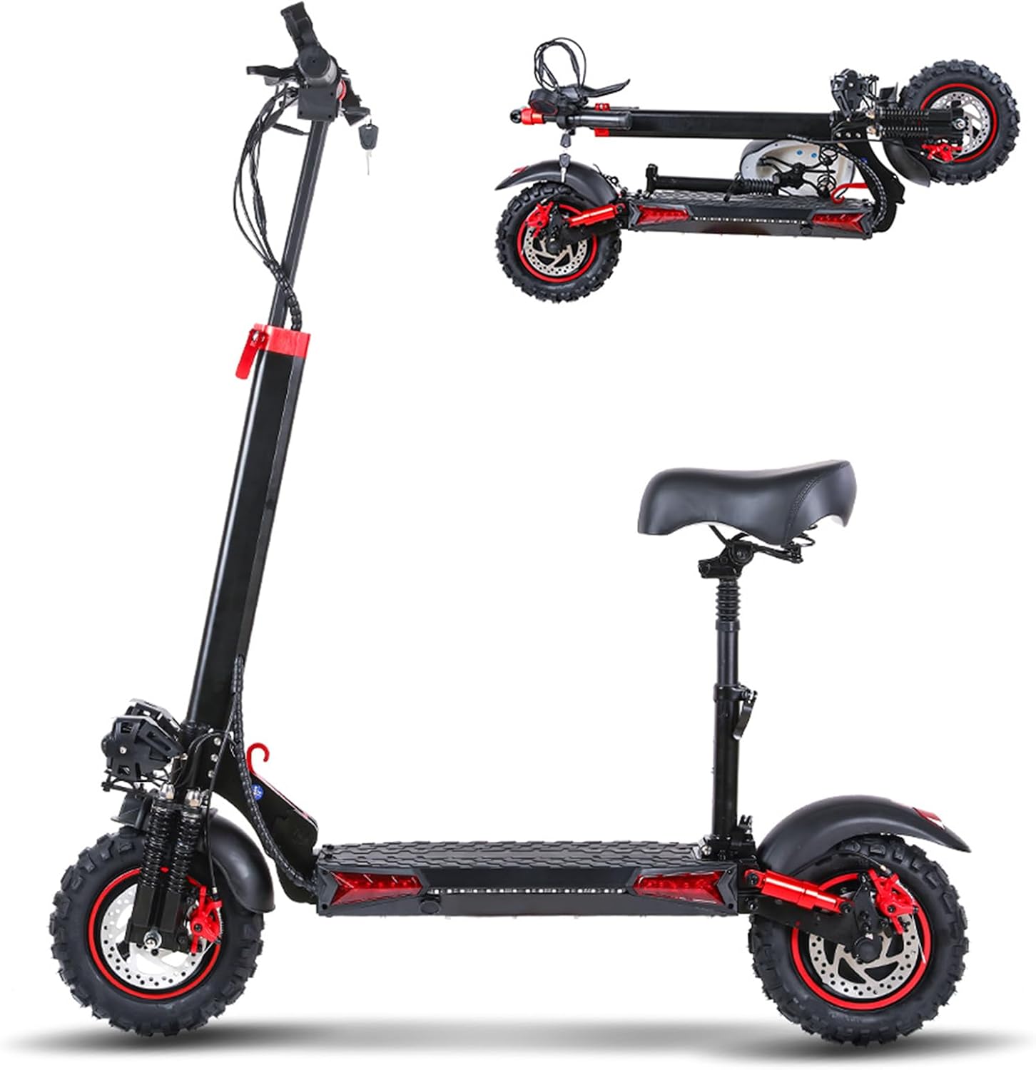 1200W Electric Scooter, with APP, 1200W 48V 13A/18A, 34 /37Miles Range, 34mph, Commuter Electric Scooter with Seat, 440lbs Max Load