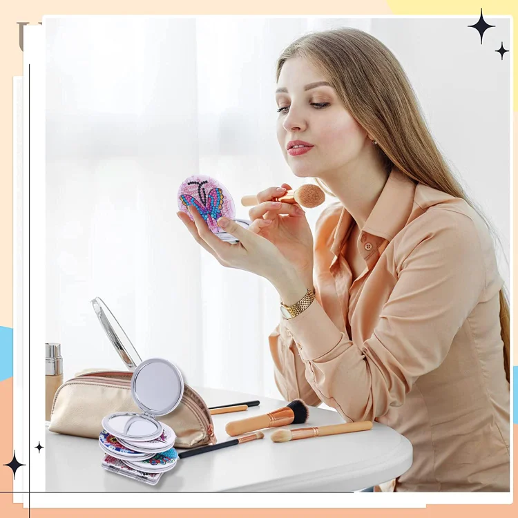 DIY Diamond Painting Compact Mirror - Mix and Match C