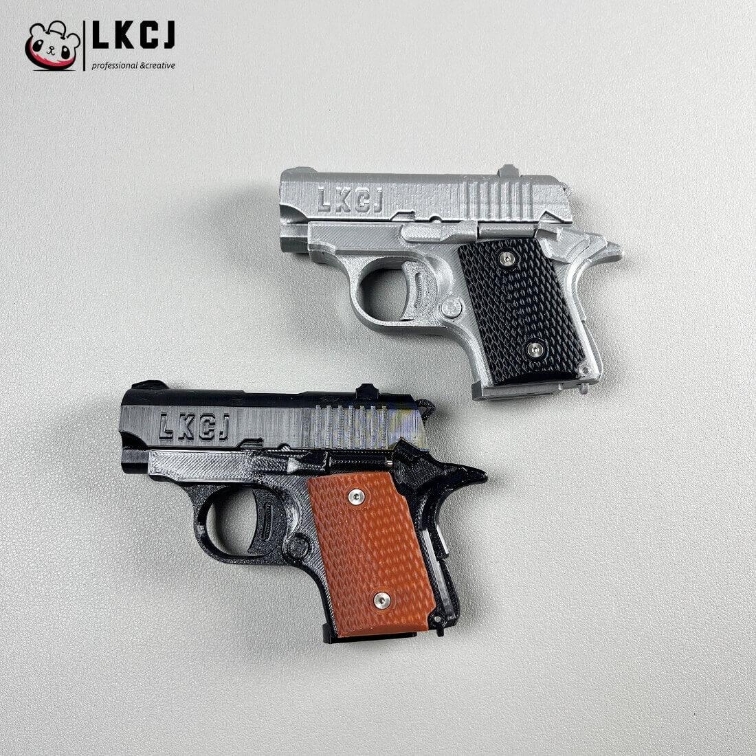 Real 3D Printed Mini 1911 Decompression Model Keychain, Non-launchable
