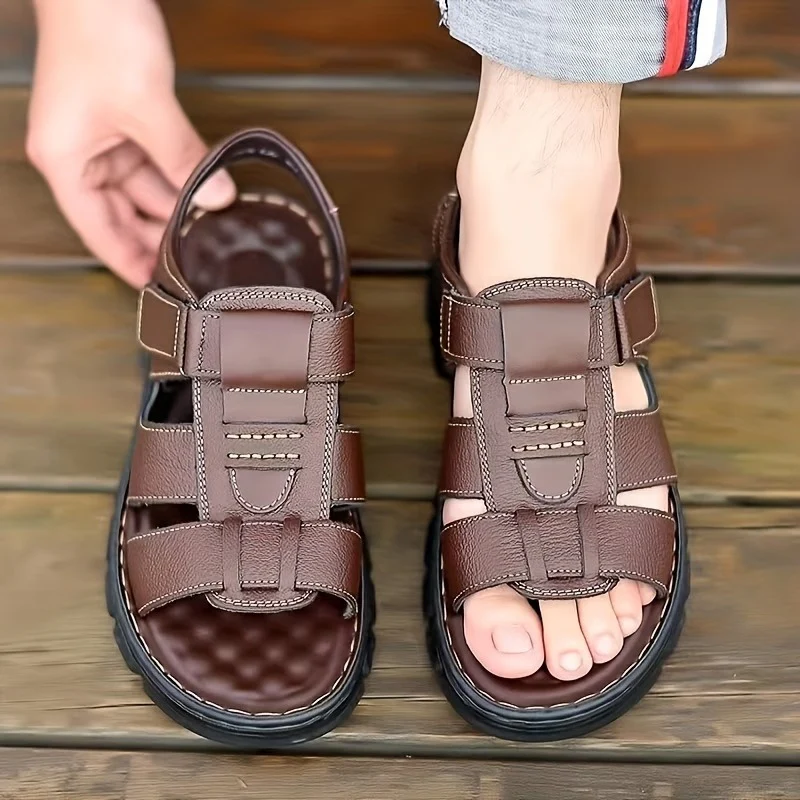 Sandalias en cuero garantizado