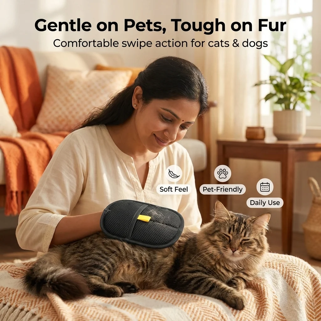 Quick, easy fur removal with a swipe.