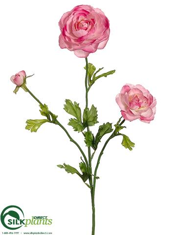 Silk Plants Direct Ranunculus Spray - Green - Pack of 12