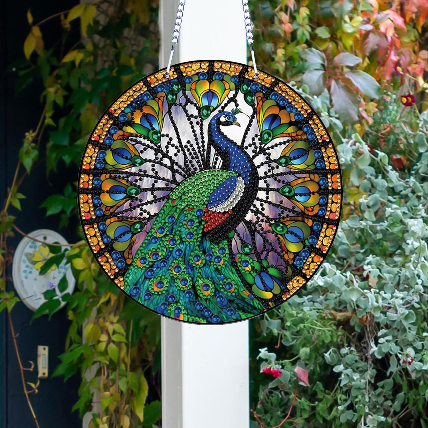 DIY Diamond Painting Wall Hanging - Peacock