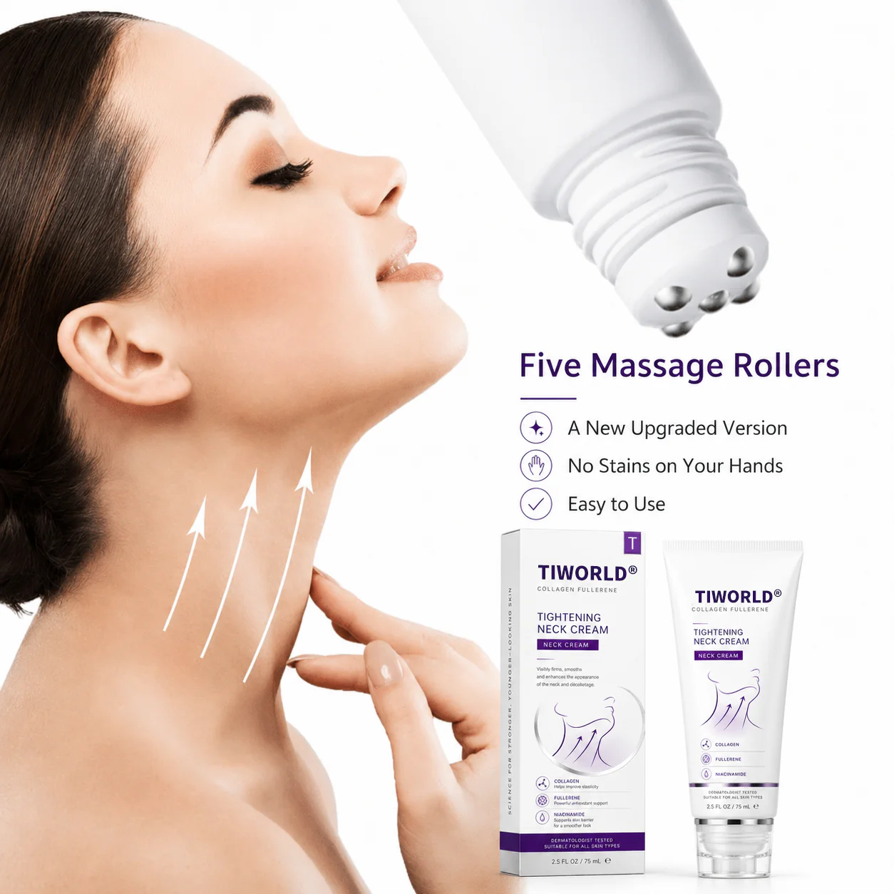 ✨ Tiworld™ Instant Neck Lift Cream  — 🧴 Infused with Retinol & Hyaluronic Acid | Firms the Neck, Reduces Wrinkles & Double Chin