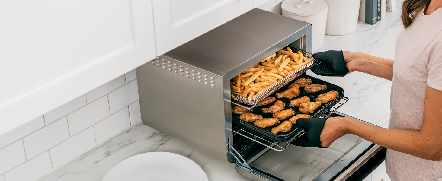 air fryer meals, large air fryer meals, air fryer chicken wings, air fryer french fries