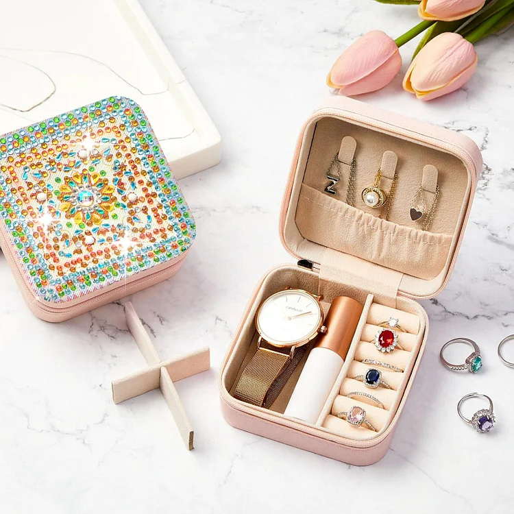 DIY Diamond Painting Cosmetic Bag - Starry Mandala
