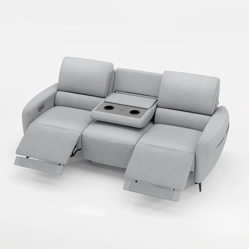 AeroStretch 3 Seater Power Zero Wall Recliner Sofa with Drop Down Table Tray