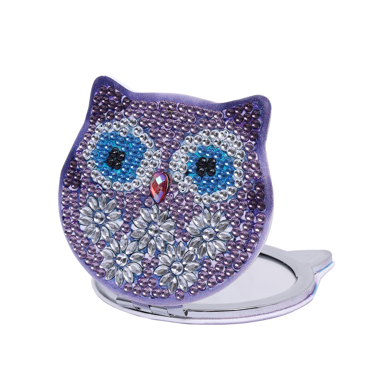 DIY Diamond Painting Compact Mirror - Owl
