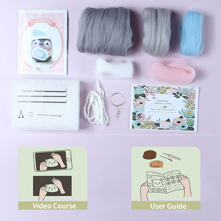 FeltingJoy - Energy Penguin Needle Felting Kit - Worker