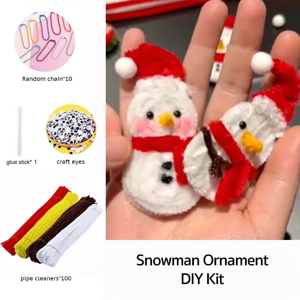 DIY Pipe Cleaners Kit - Snowman Ornament