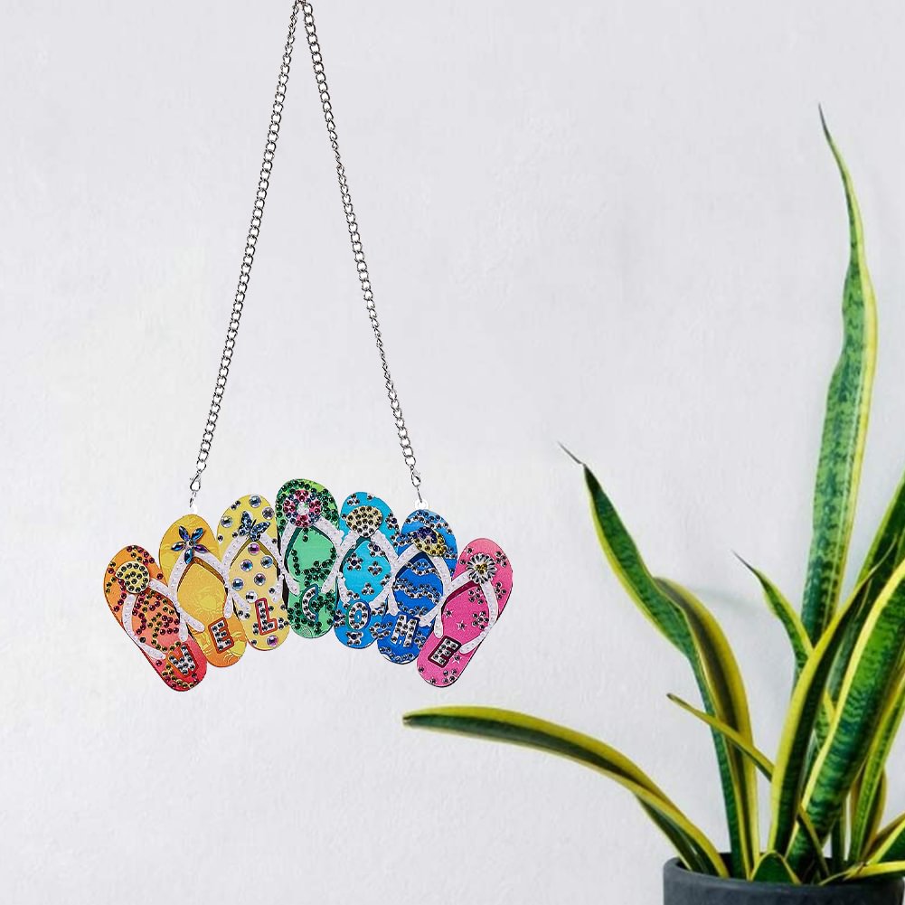 DIY Diamond Painting Wall Hanging - Slippers