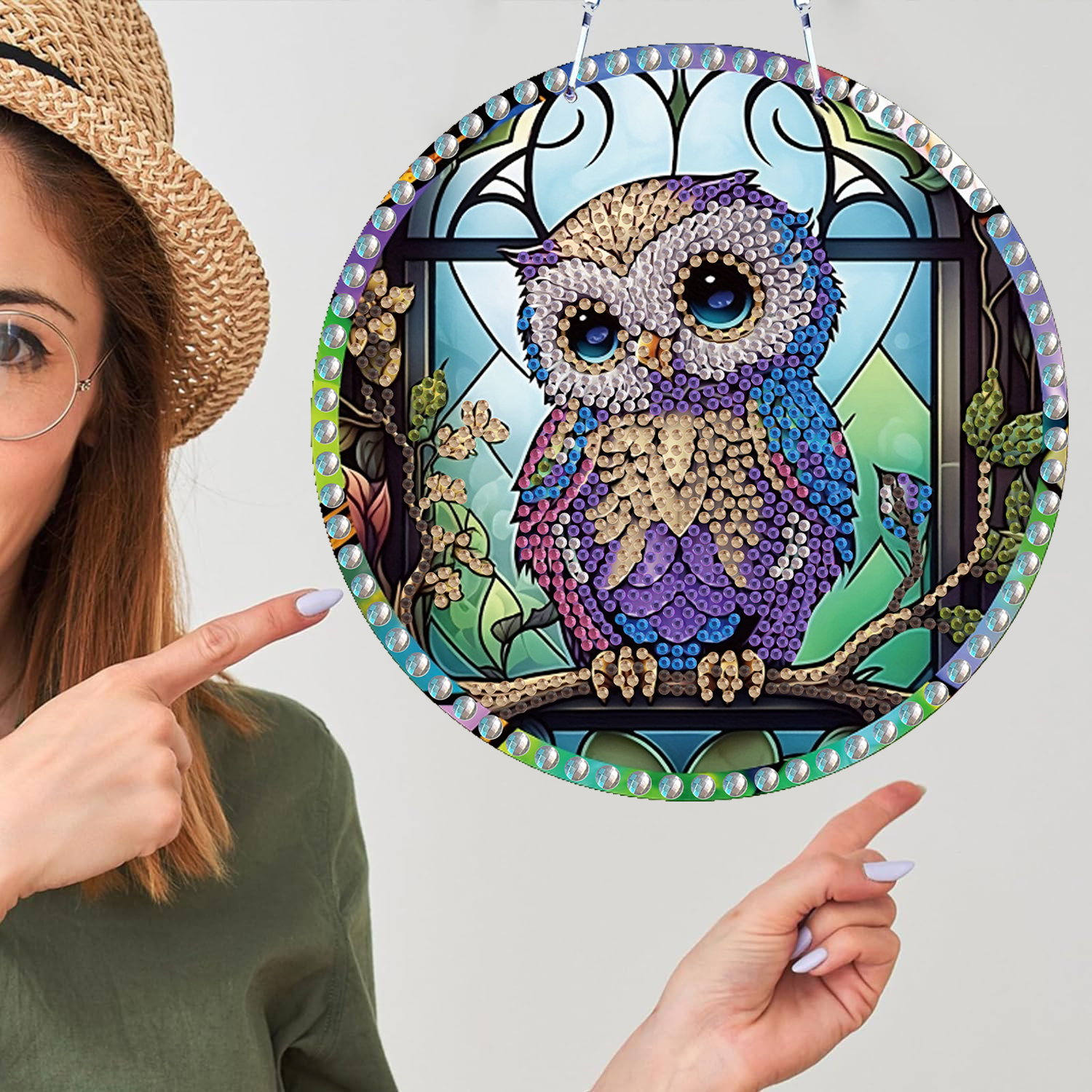 DIY Diamond Painting Wall Hanging - Cute Owl