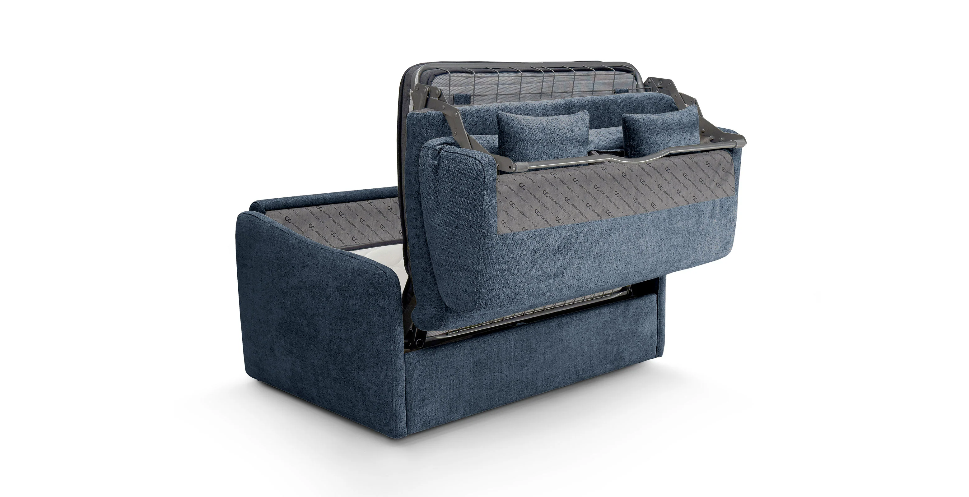 QUIBERON - Fauteuil convertible 100 x 190 cm - Velours texturé