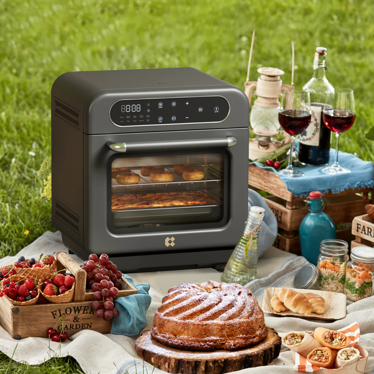 Nosh Oven | 8-in-1 Steam Oven with Air Fryer | Ashy Cloud