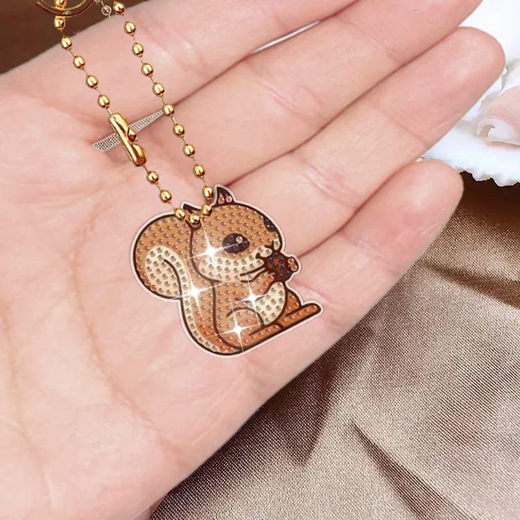 DIY Diamond Painting Keychain - Animals B
