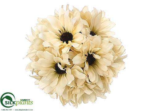 Silk Plants Direct Mum Orb - Brown - Pack of 12