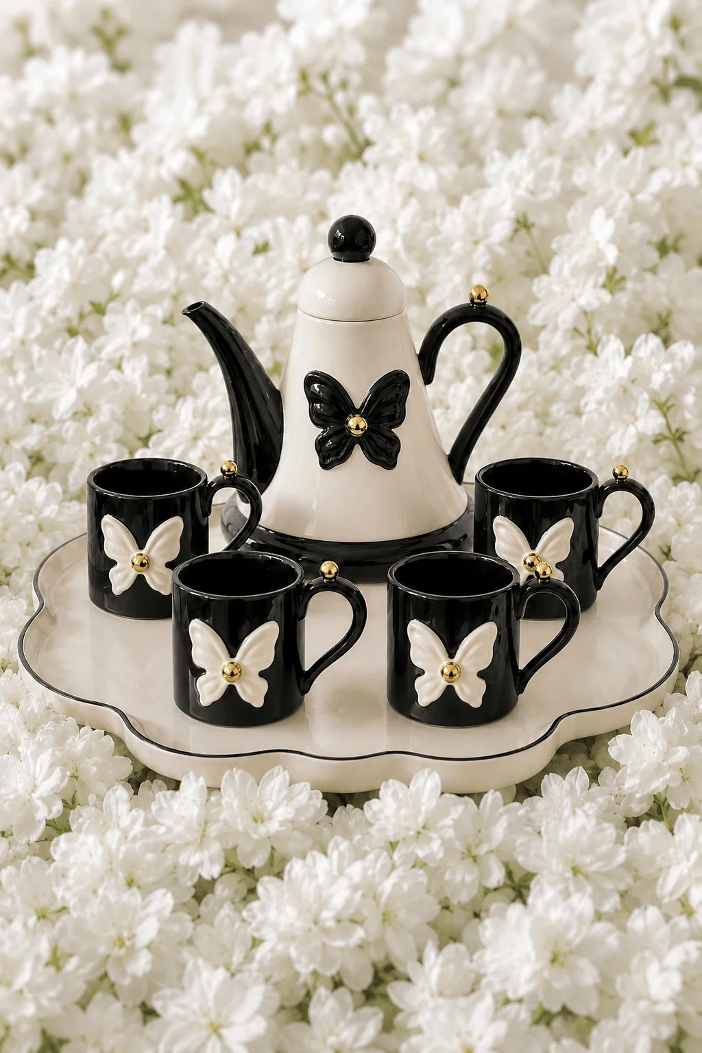 Butterfly de Paris Tea/Coffee Set of 5