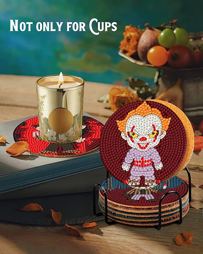 DIY Halloween Life Diamond Painting Coasters