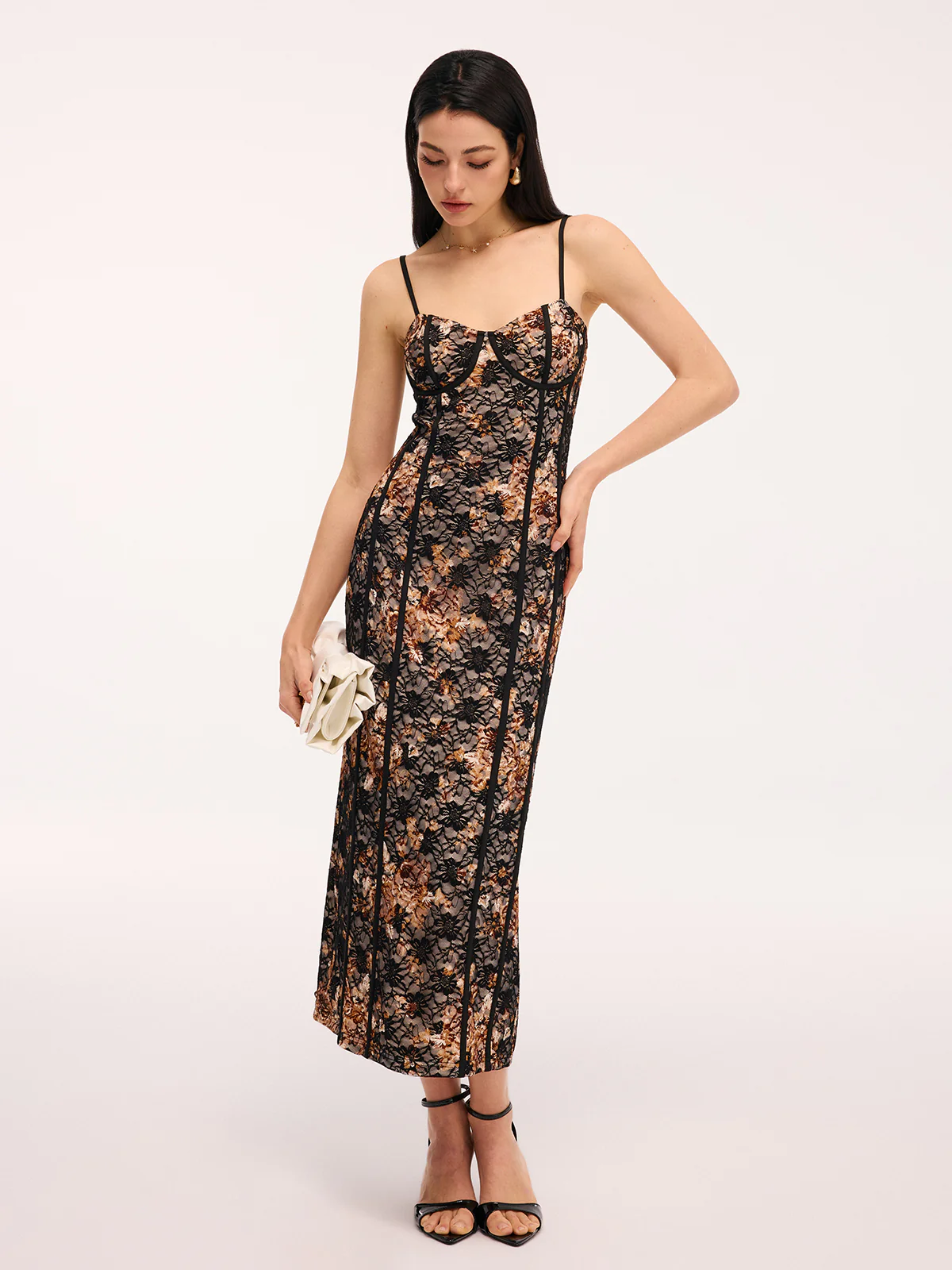 Floral Lace Cami Maxi Dress