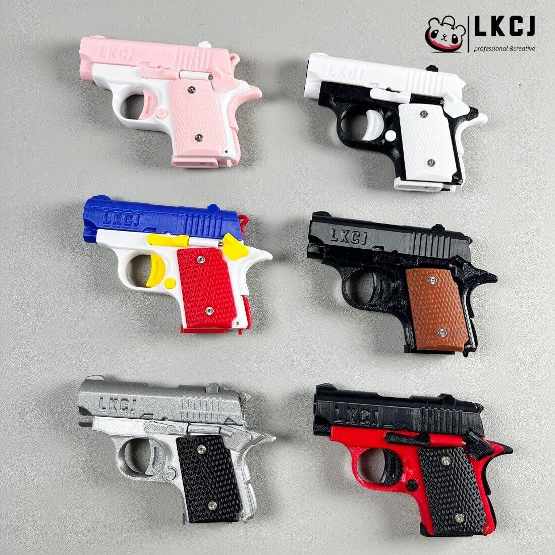 Real 3D Printed Mini 1911 Decompression Model Keychain, Non-launchable