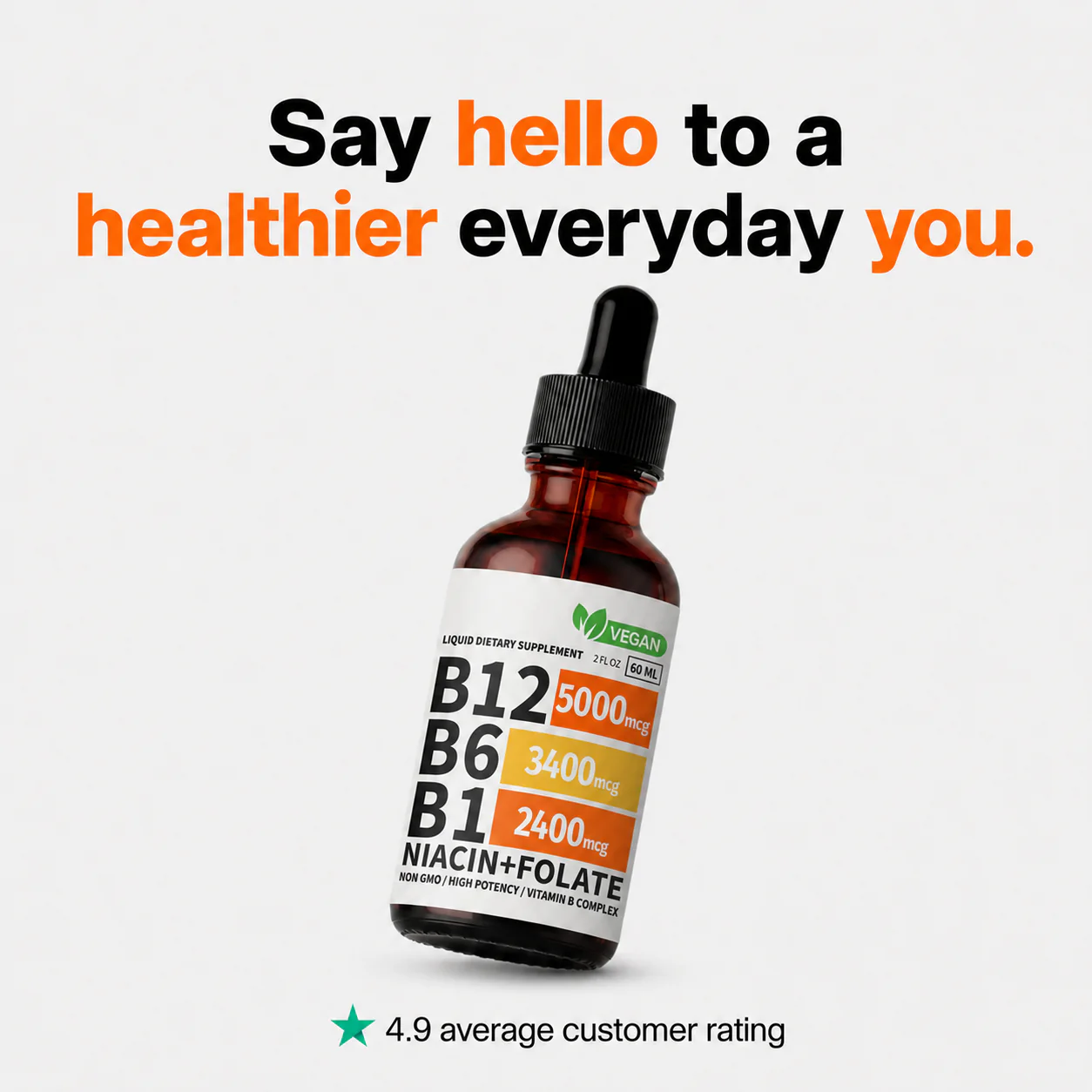 5-in-1 Vitamin B Complex Supplement – Daily Energy & Wellness Support