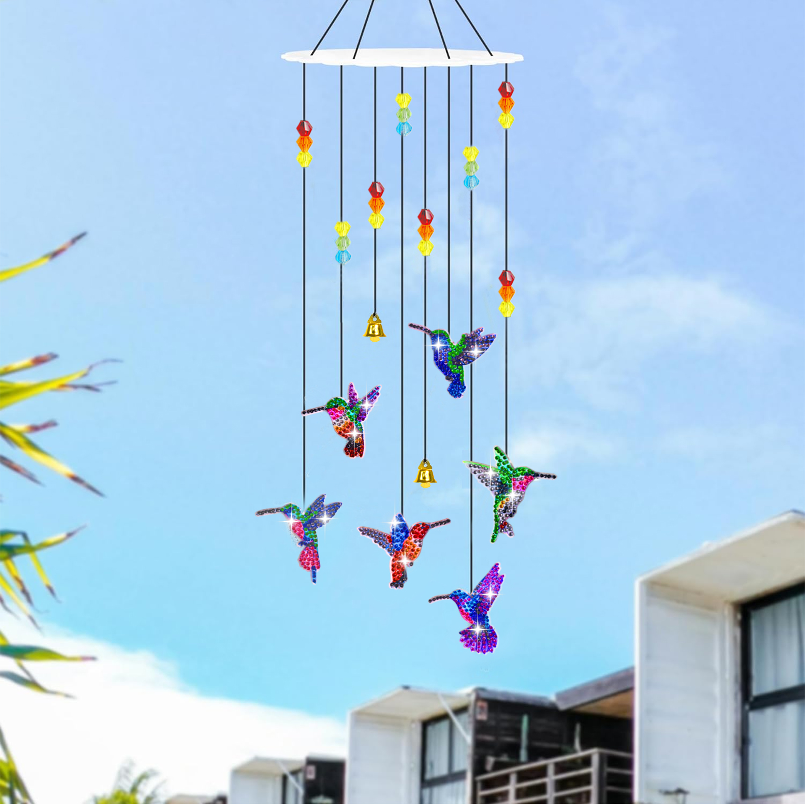 DIY Diamond Painting Wind Chime - Hummingbirds