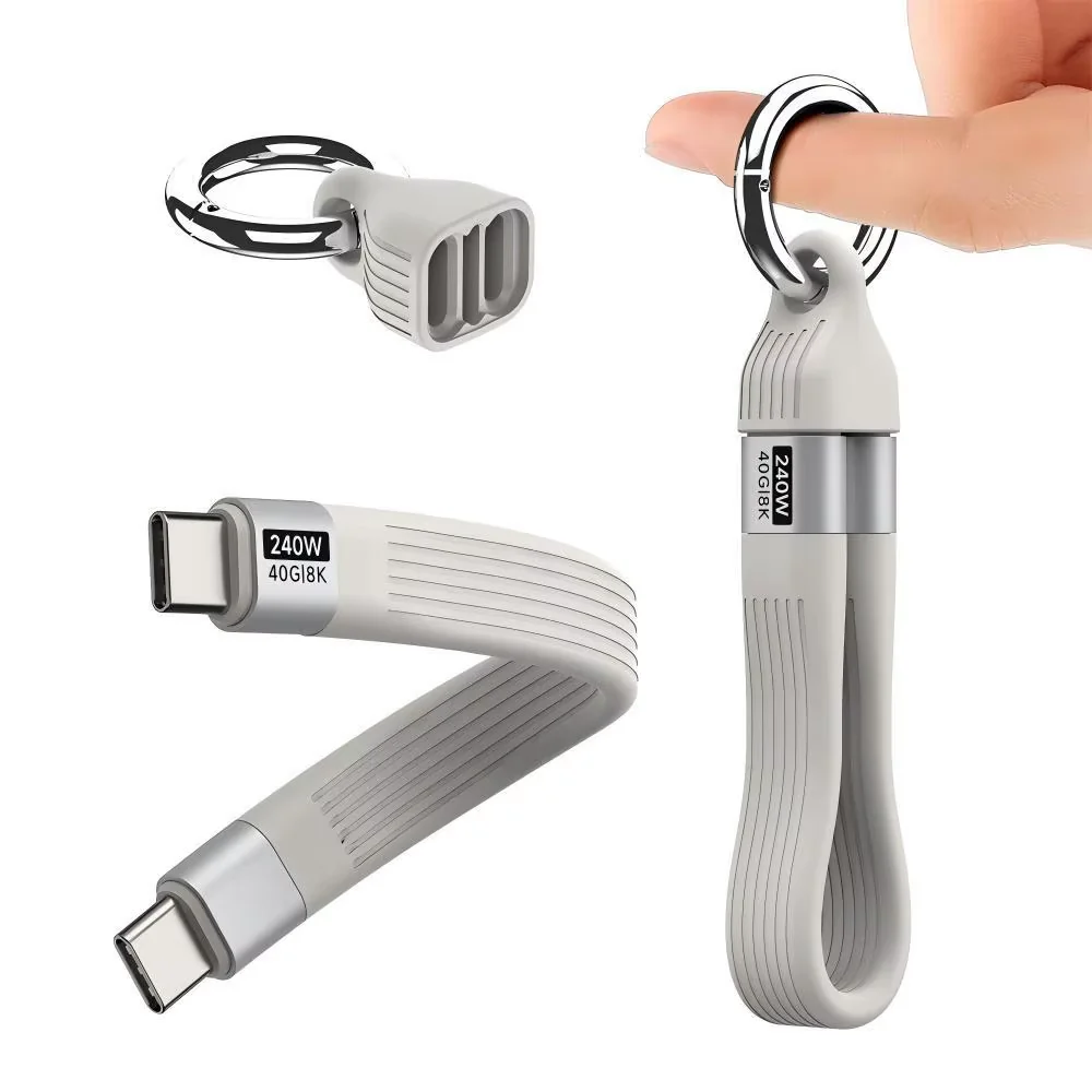 240W USB4 Keychain Charging & Data Cable