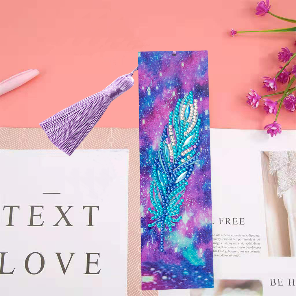 DIY Diamond Painting Bookmarks - Plume