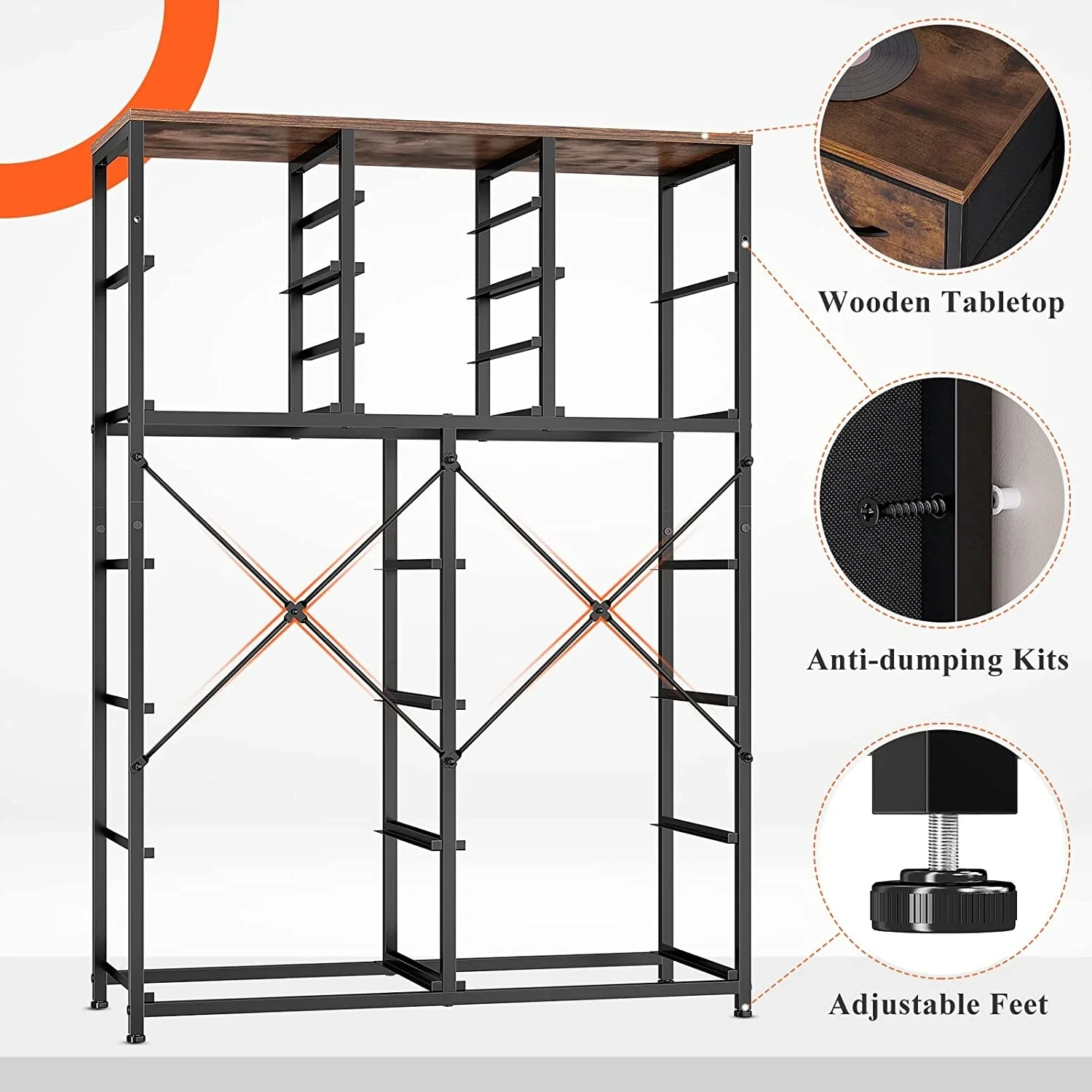 🔥Today's discount is only $32.99-🔥Enhomee Tall Dresser For Bedroom, 16 Deep Drawers Large Dresser, Brown Double Dresser, Chest Of Drawers For Closet, Highboy