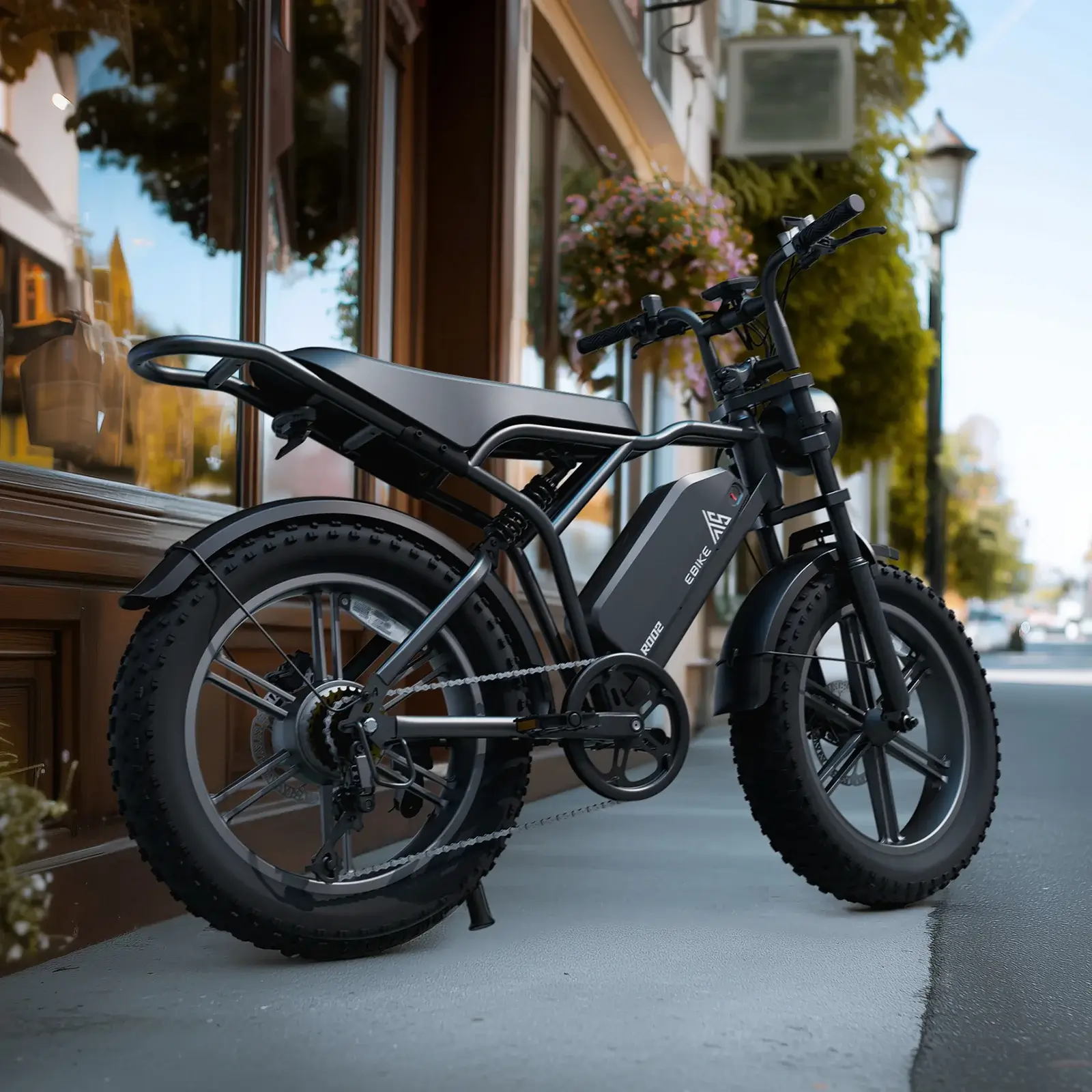 Full Suspension Moped-style Electric Bike