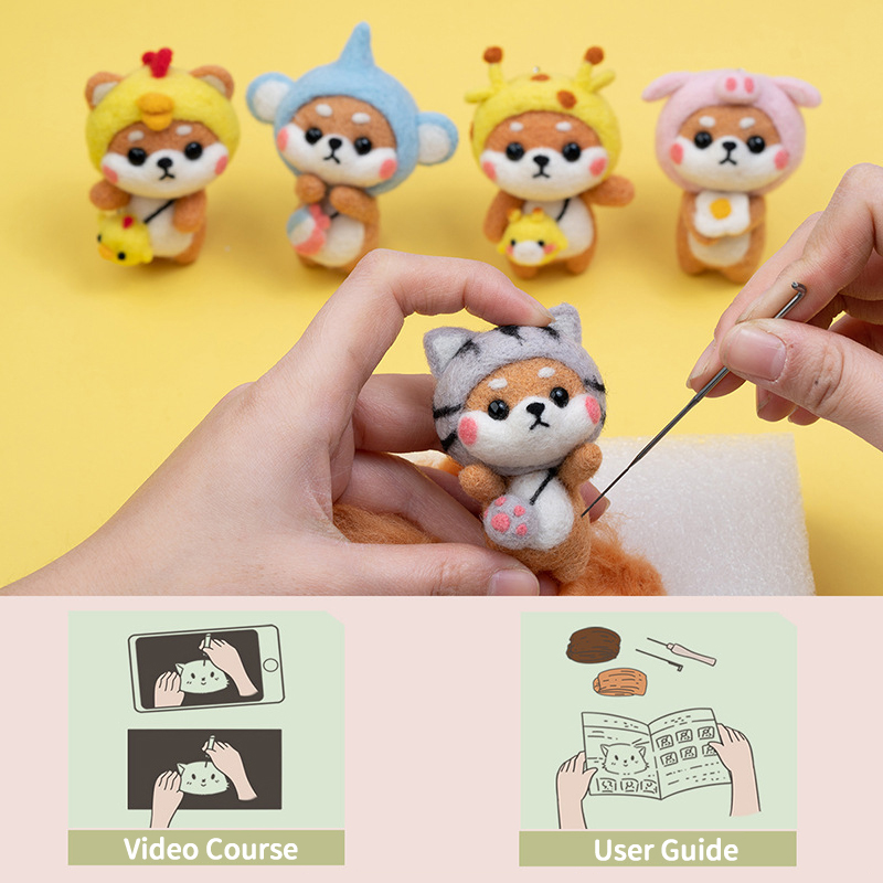 FeltingJoy - Shiba Inu Needle Felting Kit - Snake