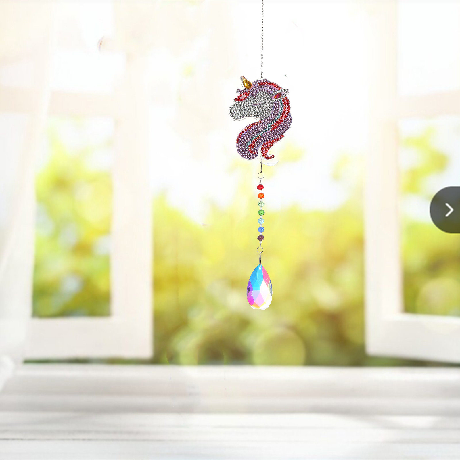 DIY Diamond Painting Wind Chime - Unicorn