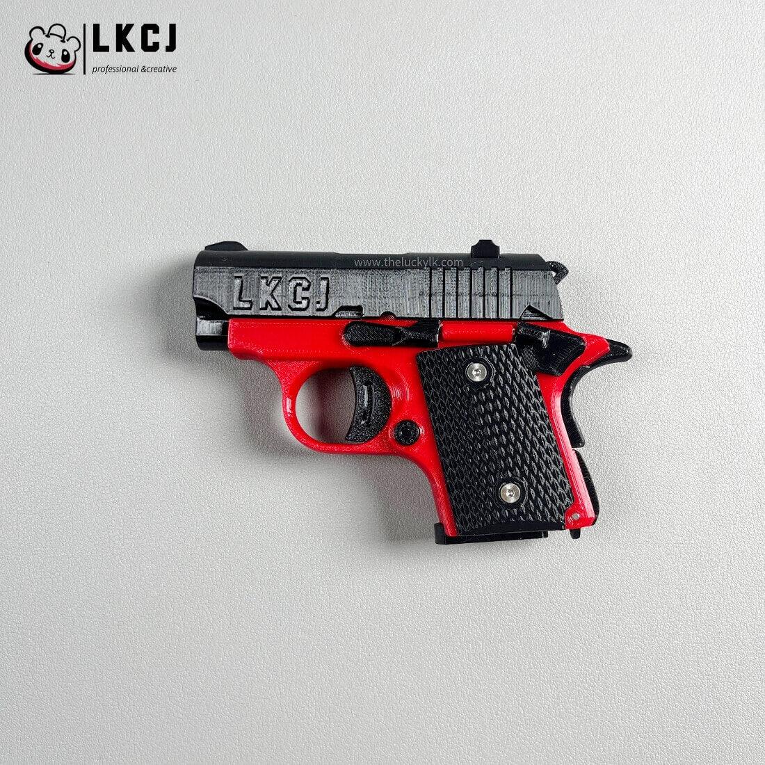 Real 3D Printed Mini 1911 Decompression Model Keychain, Non-launchable