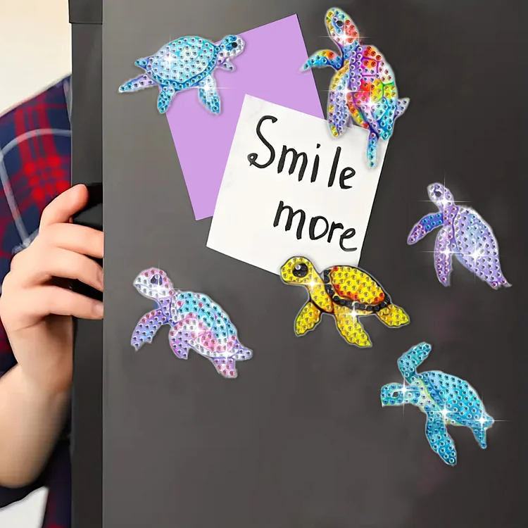 DIY Diamond Painting Fridge Stickers - Turtles