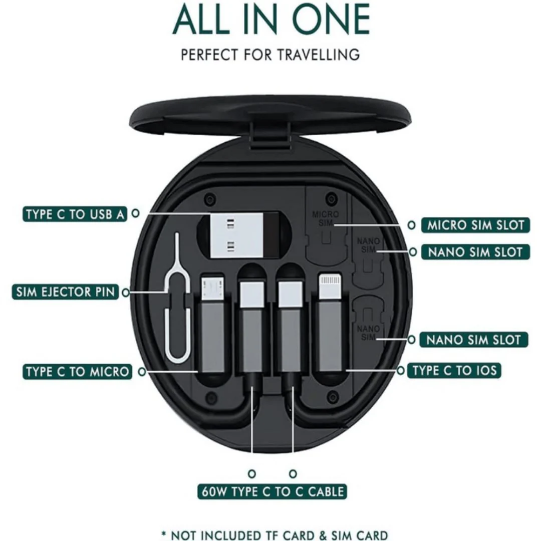 60W Multi-Function Data Cable Set