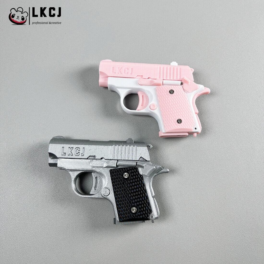 Real 3D Printed Mini 1911 Decompression Model Keychain, Non-launchable