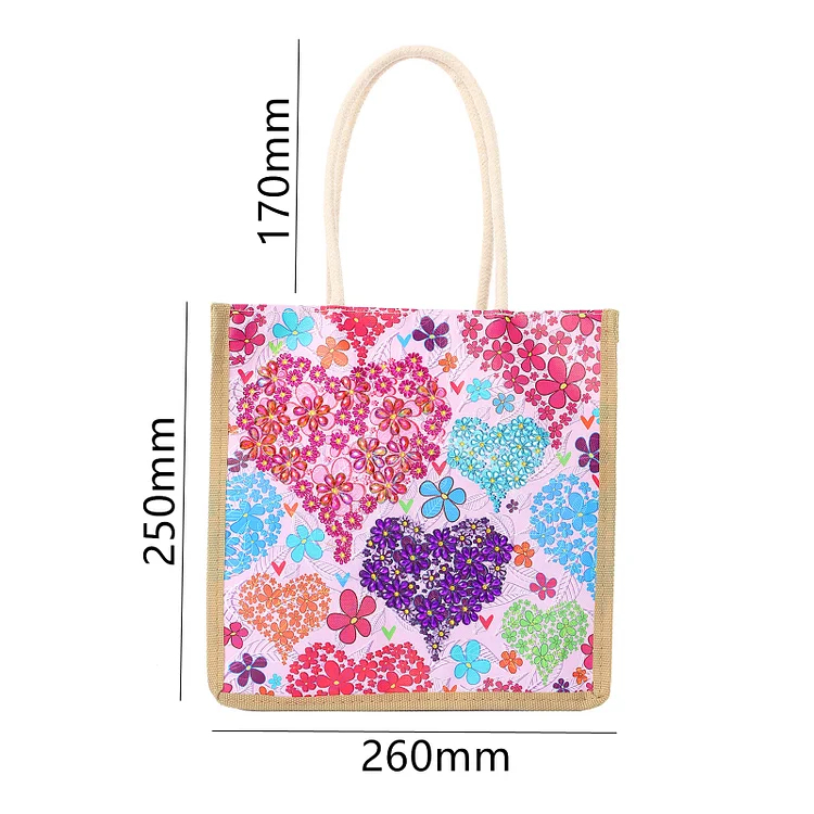 DIY Diamond Painting Canvas Tote Bag - Love