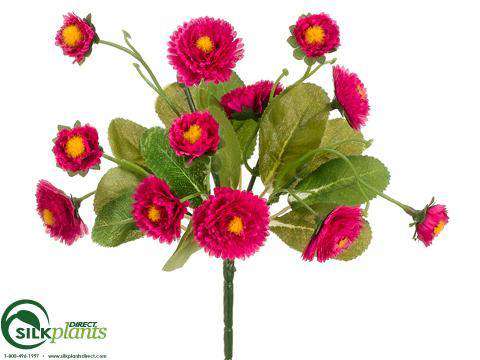 Silk Plants Direct Calendula Bush - Yellow - Pack of 24