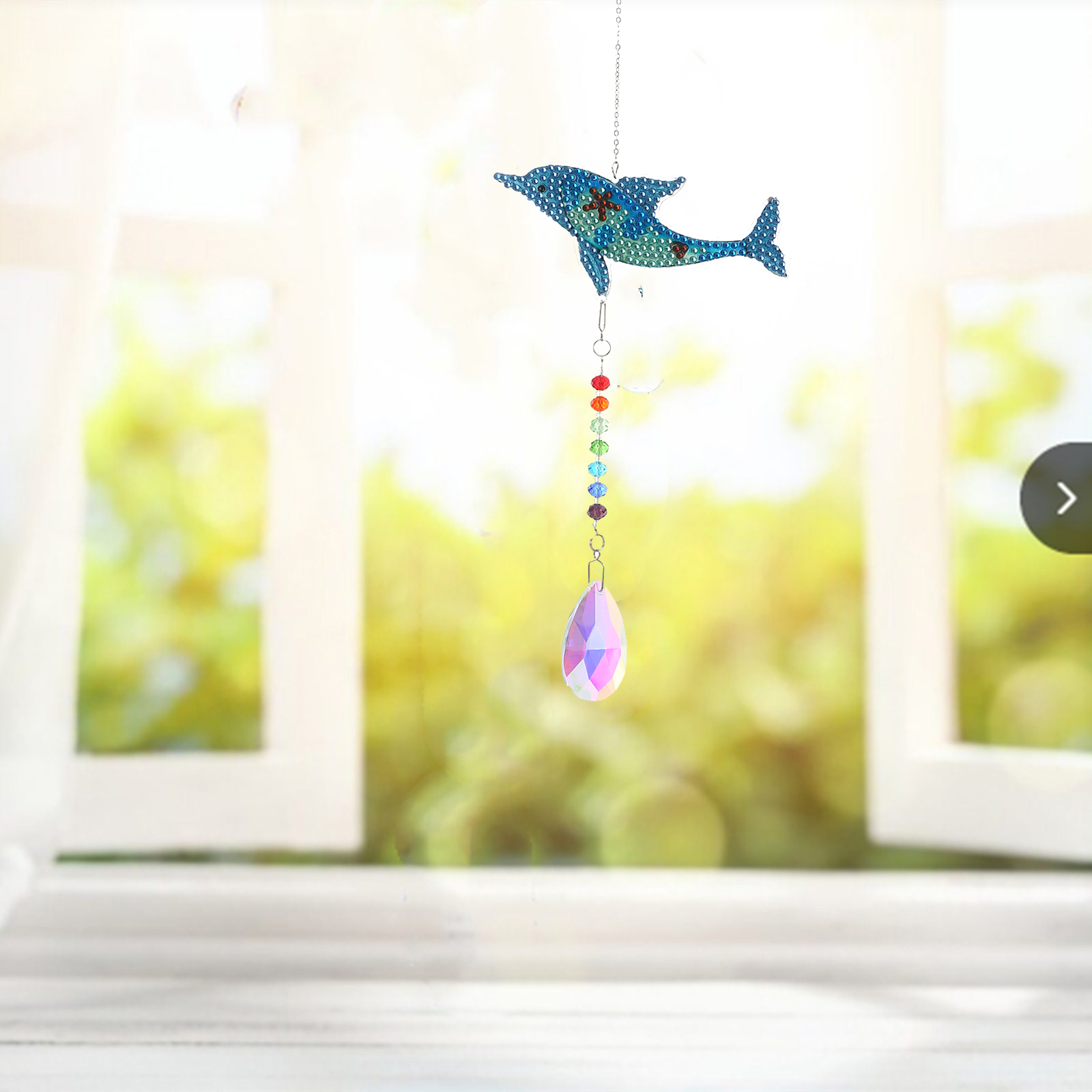 DIY Diamond Painting Wind Chime - Dolphin