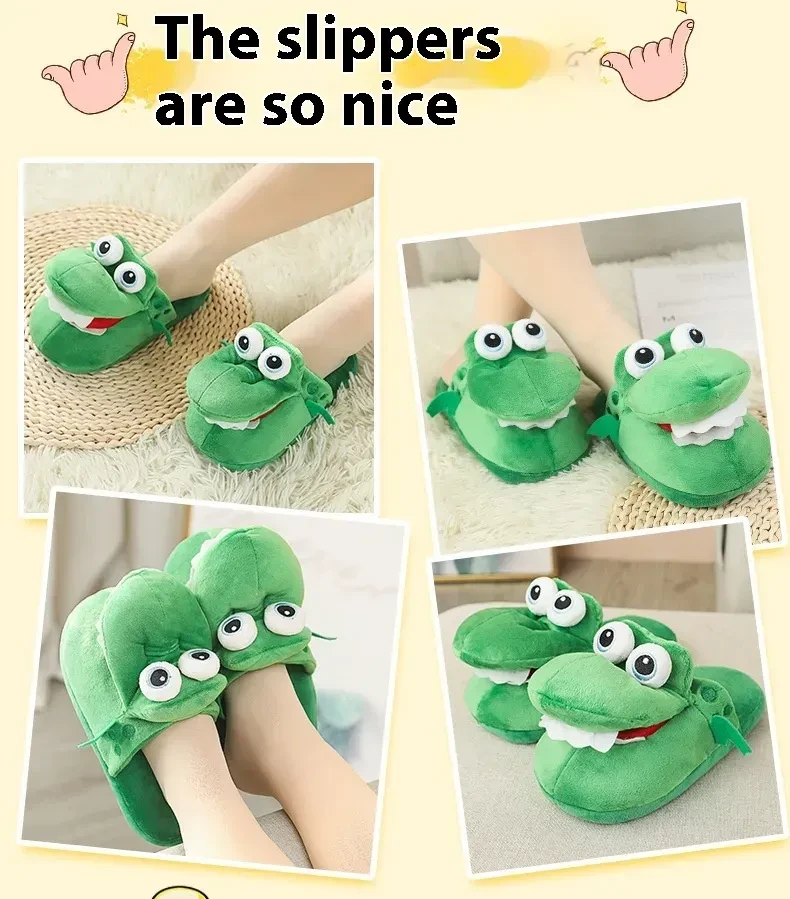 Funny Crocodile Slippers for All Ages — Instantly Add Warmth and Laughs