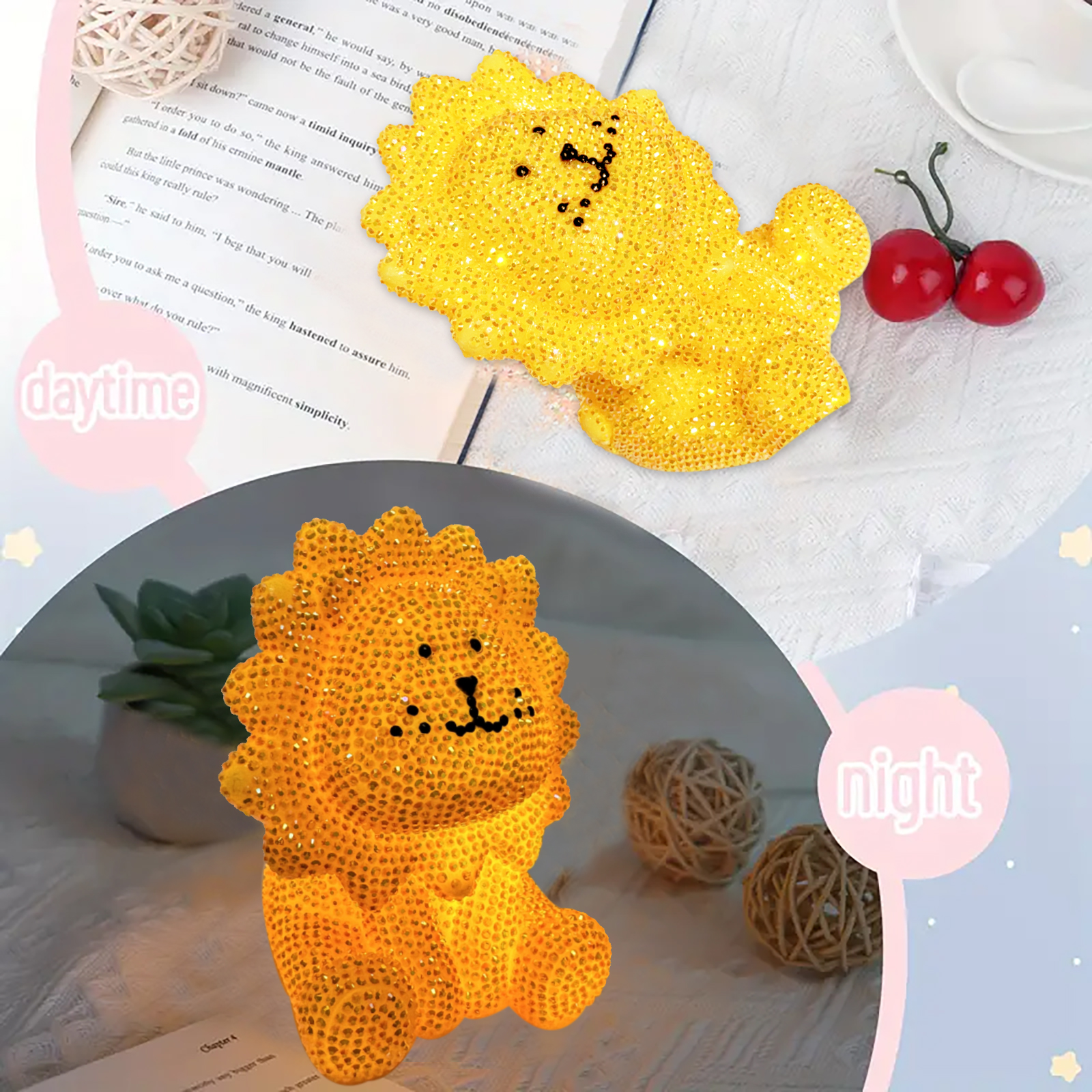 DIY Diamond Painting Night Light - Leo