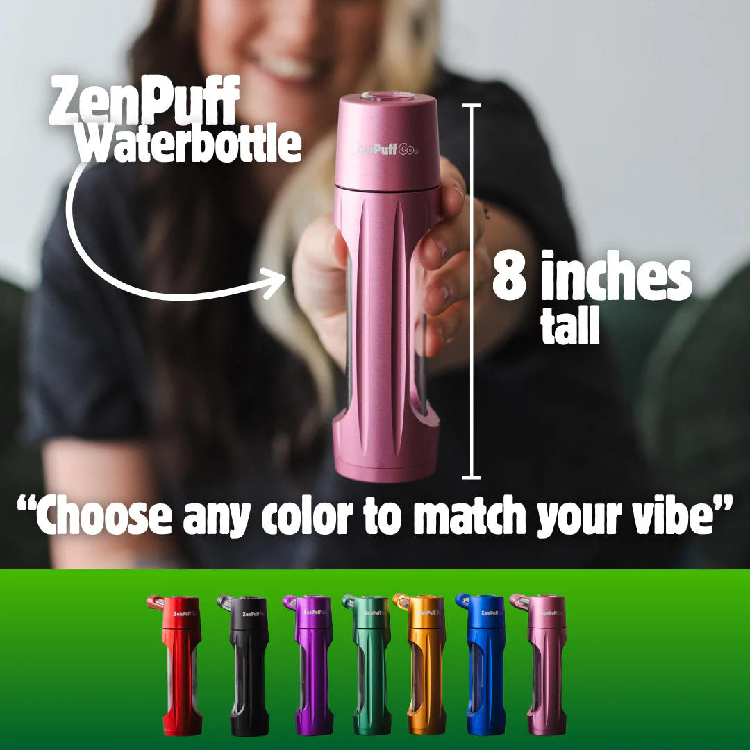 ZenPuff Co.™ Premium Glass & Aluminum Water Bottle