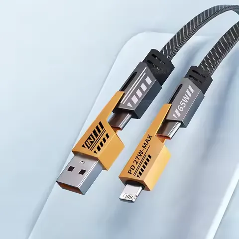 4-in-1 Multi-function data cable super fast charging PD27W