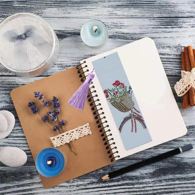 DIY Diamond Painting Bookmarks - Bicycles