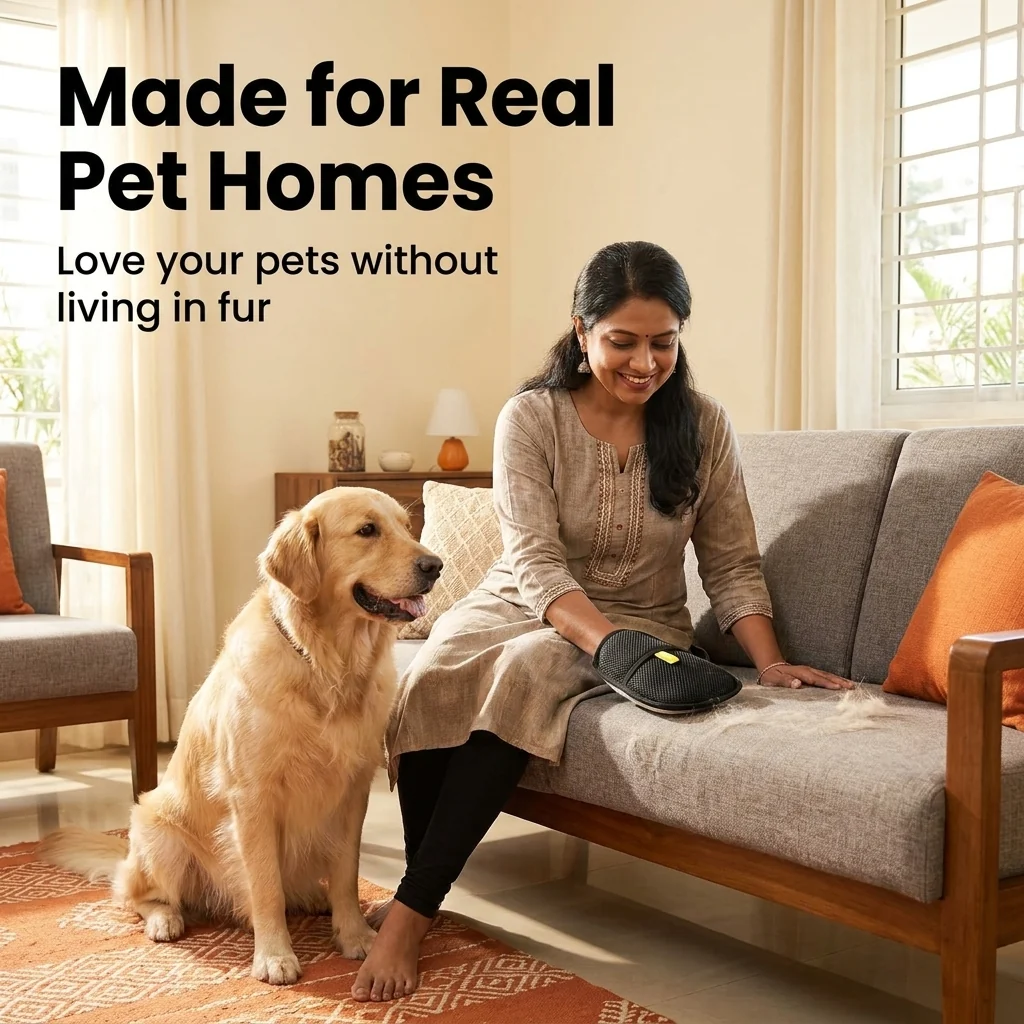 Quick, easy fur removal with a swipe.