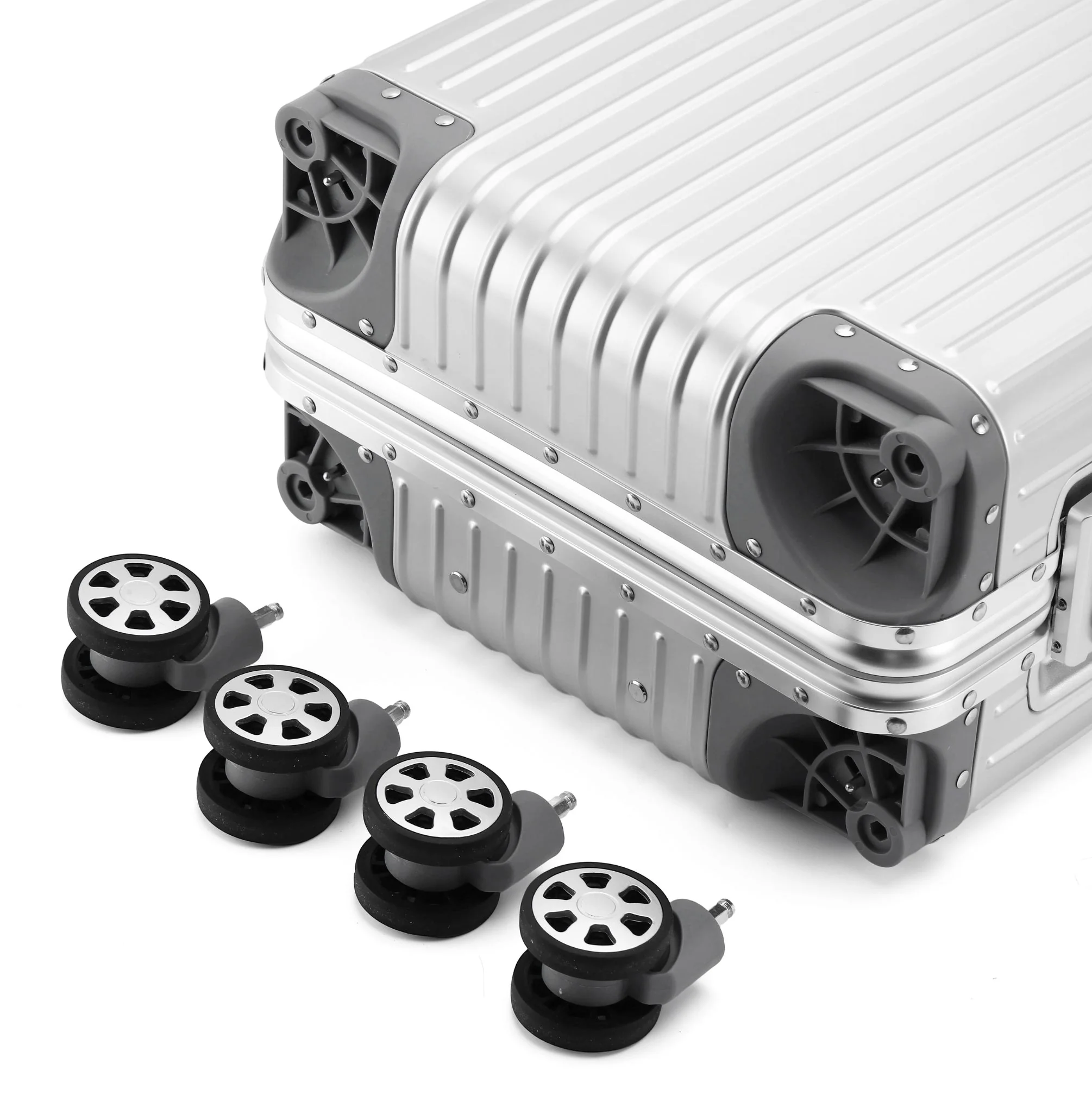 ALUMINUM SUITCASE V2 NEW, STRONGER ALUMINIUM & REMOVEABLE WHEELS