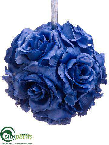 Silk Plants Direct Rose Kissing Ball - White - Pack of 6
