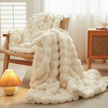 Winter Warm Rabbit Faux Fur Throw Blanket