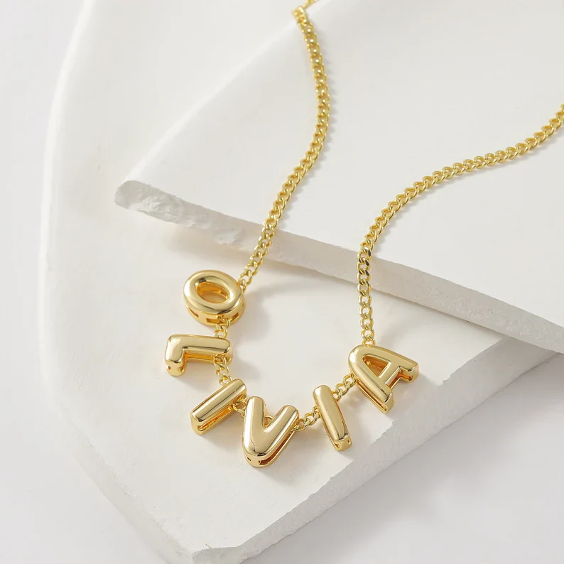Gorgeous Bubble Name Necklace